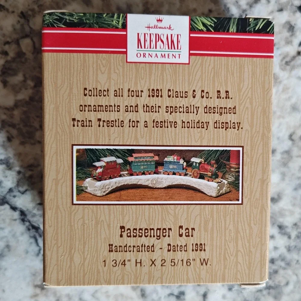 Hallmark Keepsake 1991 Claus & Co‎ RR Train Ornaments 5 Piece Collection Trestle